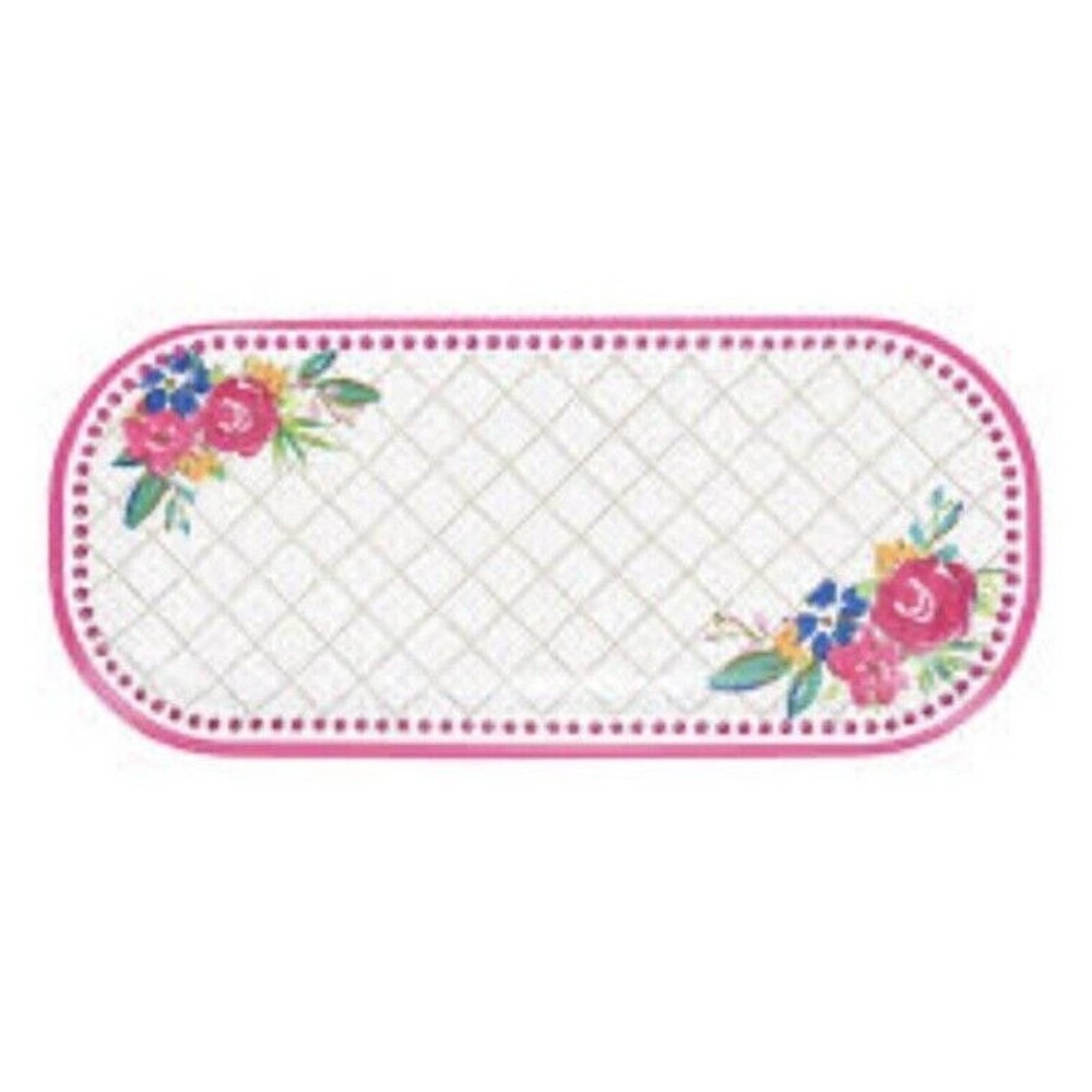 Pioneer Woman Melamine Cherry Blooms Flower Oval Platter Flowers 17” New